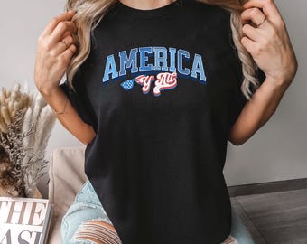 America Y'All Shirt, Comfort Colors, Fourth of July Shirt, USA Patriotic Shirt, Independence Day Shirt, 4th Of July Shirt, 175307