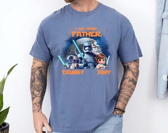 I Am Their Father Shirts, Comfort Colors, Custom Father's Day T-Shirt, Star Wars Shirt, Custom Kids Name Shirt, Gift for Dad Shirt, 173267