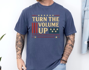 Camiseta "Sube el volumen", Comfort Colors, Camiseta de Zohran Mamdani, Camiseta de Zohran para alcalde de Nueva York 2026, Camiseta liberal progresista, Camiseta de la democracia, 174266