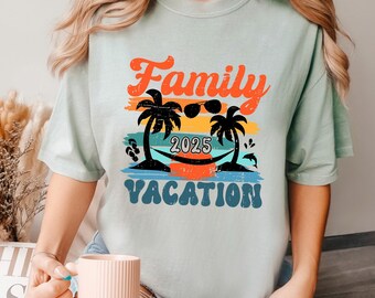 Family Vacation 2025 Shirt, Comfort Colors, Family Matching Shirt, Family Summer Beach Shirt, Summer Family Vacation Adventure Tee, 173560