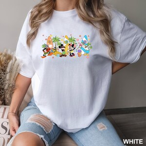 Mickey and Friends Beach Shirt, Comfort Colors, Disney Surfing Shirt, Disney Summer Vibes Tee, Disney Summer Vacation Shirt, 172897