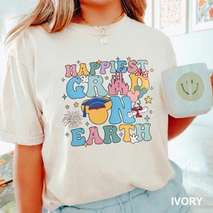 Happiest Grad On Earth Shirt, Comfort Colors Shirt, Minnie Mickey Grad Tee, Disney Graduation Shirt, Disney Graduation Trip Shirt, 172757