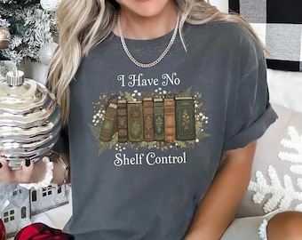 Books Floral Shirt, Retro Books Floral Graphic Tee, Comfort Colors Trendy Custom Print Top, 175835