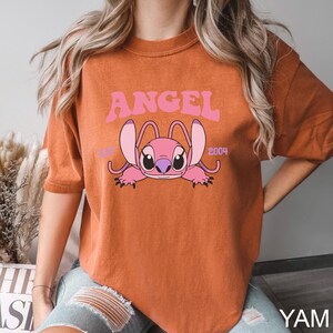 CuCute Angel Shirt, Comfort Colors, Disney Angel Est 2004 Shirt, Floral Stich Angel Shirt, Disneyland Trip Shirts, Girly Disney Shirt,173917 Bild 18