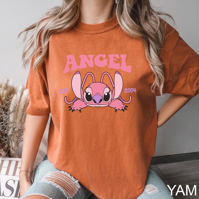 CuCute Angel Shirt, Comfort Colors, Disney Angel Est 2004 Shirt, Floral Stich Angel Shirt, Disneyland Trip Shirts, Girly Disney Shirt,173917 Bild 18