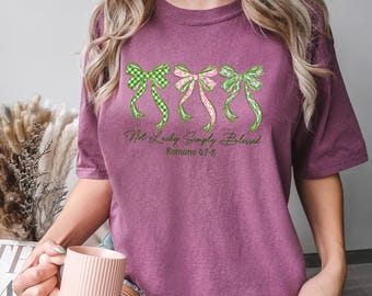 Not Lucky Simply Blessed Shirt, Retro Not Lucky Simply Blessed Graphic Tee, Comfort Colors Trendy Custom Print Top, 175935
