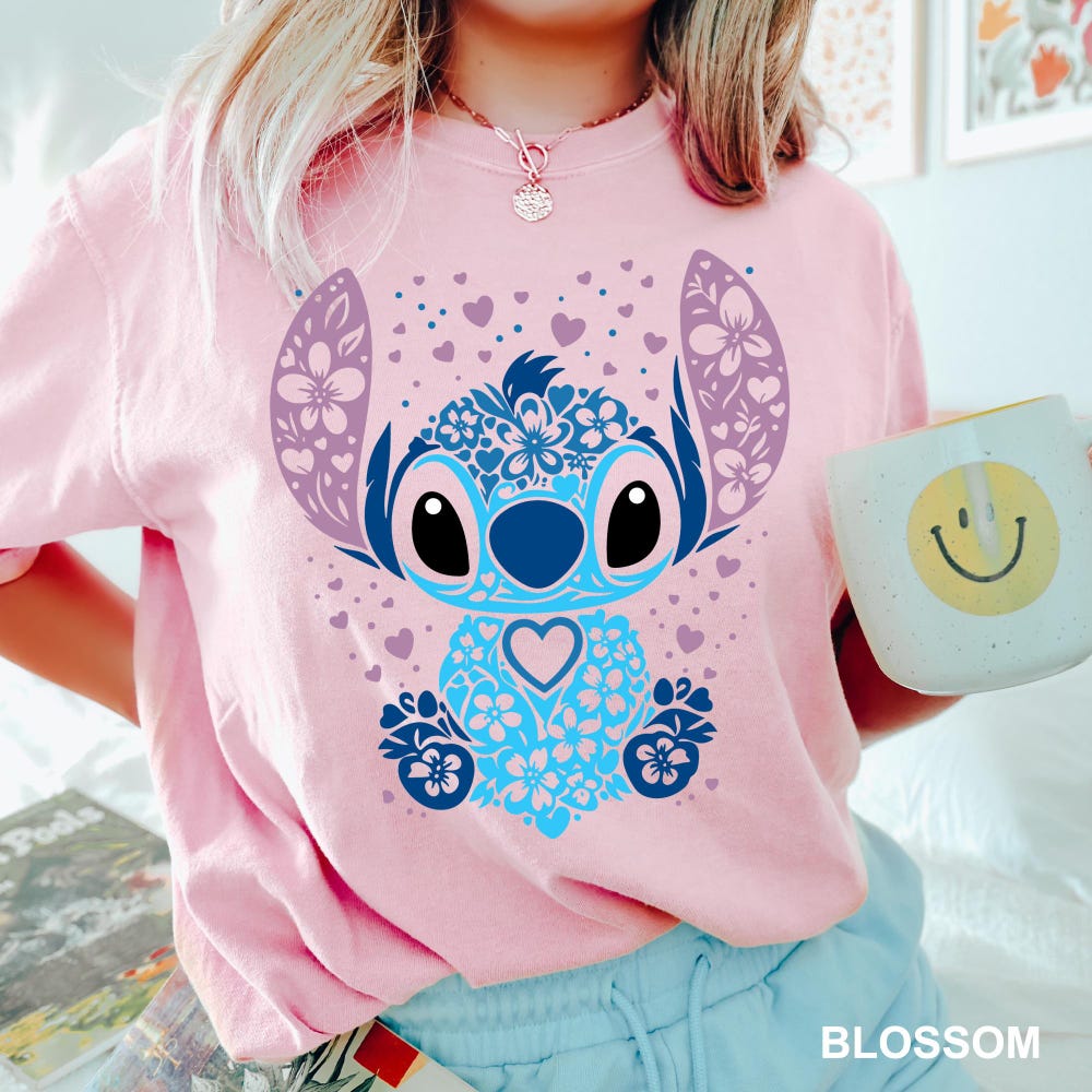 Floral Stitch Shirt, Stitch Shirt, Disney Stitch Shirt, Stitch Shirts, Comfort Colors Shirt, Disney Family Shirts, Disneyworld Shirts 172208 Teeshirtsummer