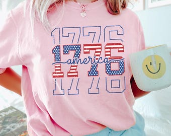 1776 America Shirt, Comfort Colors, Fourth of July Shirt, USA Est 1776 Patriotic Shirt, Independence Day Shirt, 4th Of July Shirt, 175292
