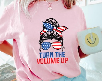American Girl Turn the Volume Up Shirt, Comfort Colors, Zohran Mamdani Shirt, NYC 2026 Mayor Shirt, Progressive Liberal Democracy Tee,174265