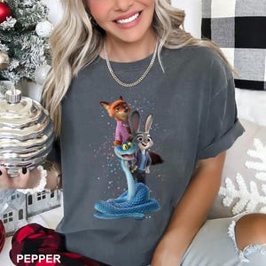 Zootopia 2 Disney Shirt, Comfort Colors, Walt Disney World Shirt, Judy Hopps Nick Wilde Gary De'Snake Shirt, Disneyland Zootopia Tee, 174667 bild 17