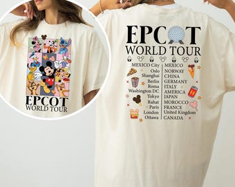 Disney Epcot World Tour Shirt, Comfort Colors Disney Shirt, Disney Family Trip Shirt, Disney Epcot Vacation Shirt, Disney Trip Shirt, 171523