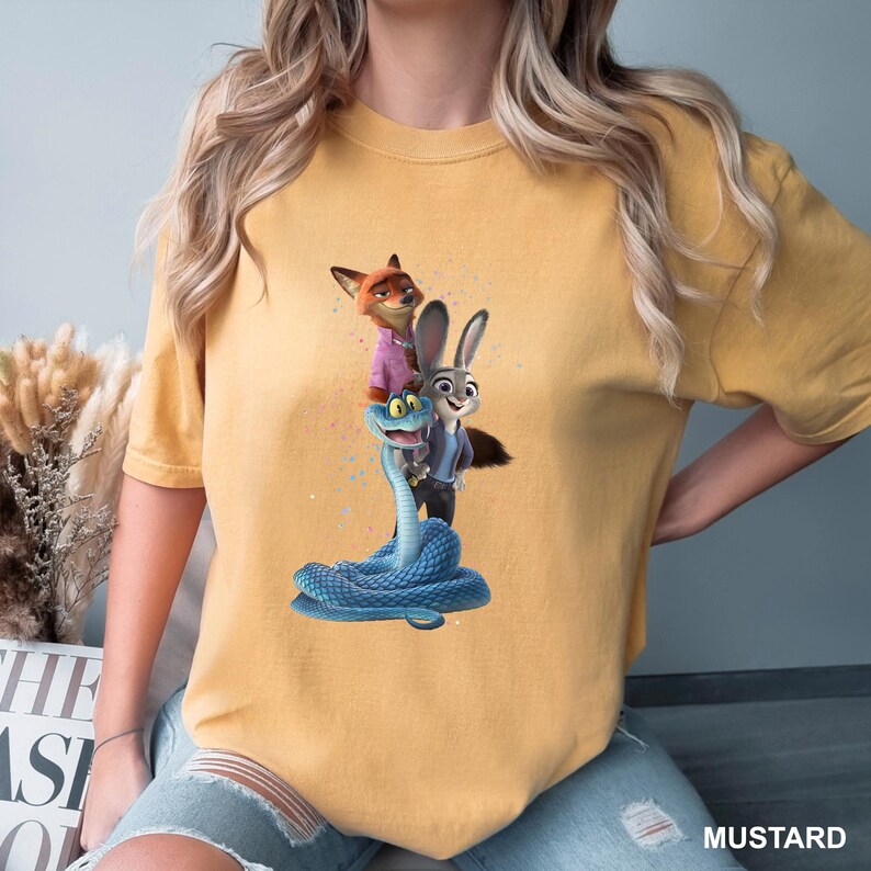 Zootopia 2 Disney Shirt, Comfort Colors, Walt Disney World Shirt, Judy Hopps Nick Wilde Gary De'Snake Shirt, Disneyland Zootopia Tee, 174667 bild 16