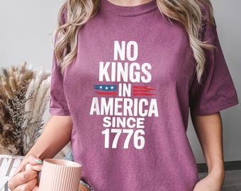 No Kings in America Shirt, Comfort Colors, Anti Trump Shirt, Political Shirts, Crown No Kings Shirt, Protest Shirts, Nope Kings Shirt,174192