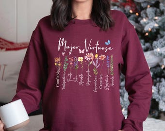 Mujer Virtuosa Sweatshirt, Cute Spanish Sweatshirt,Spanish Women Sweatshirt,Spanish Christian Hoodie, Spanish Bible Christian Hoodie, 173541