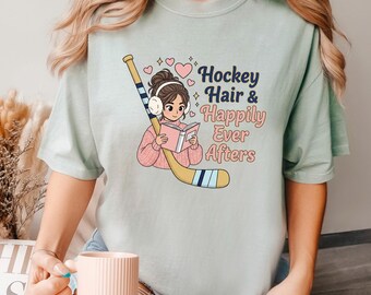 Hockey Hair And Happily Ever After Shirt, Retro Hockey Hair And Happily Ever After Graphic Tee, 176035
