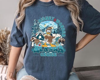 Disney Alaska Cruise 2025 Shirt, Comfort Colors,Family Cruise Matching Shirt, Wonder Cruise Trip Shirt, Mickey And Friends Alaska Tee,173348