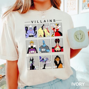 Vintage Villains T-Shirt, Retro Cartoon Evil Characters Tee, Classic Animated Bad Guys Shirt, Funny Villain Lover Graphic Tee, 172026