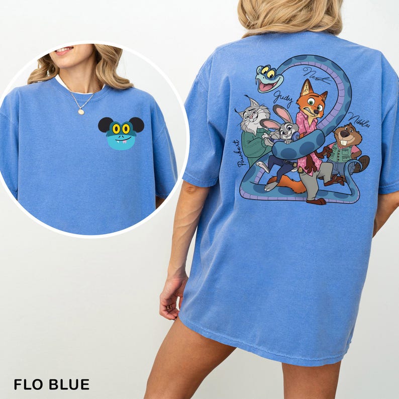 Custom Zootopia Disney Shirt, Comfort Colors, Personalized Disney Family Shirt, Mickey Ears Shirt, Disney Zootopia Characters Shirt, 174547 image 10