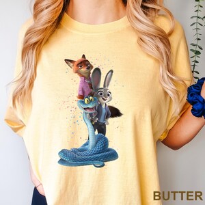 Zootopia 2 Disney Shirt, Comfort Colors, Walt Disney World Shirt, Judy Hopps Nick Wilde Gary De'Snake Shirt, Disneyland Zootopia Tee, 174667 bild 7