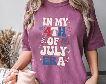 In My 4th of July Era Shirt, Comfort Colors, 4th of July Shirt, Independence Day Shirt, Patriotic 4th July Tee, Fourth Of July Shirt, 175071