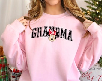 Grandma Grandpa Mickey Minnie Disney Sweatshirt, Family Disney Trip Hoodie,Disney Vacation Sweatshirt, Matching Grandparents Crewneck,174012