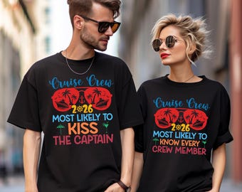 Cruise Crew 2026 Most Likely To Shirt, Funny Cruise Group Tee, Matching Cruise Shirts, Cruise Squad Gift, Personalized Cruise Shirt, 176047
