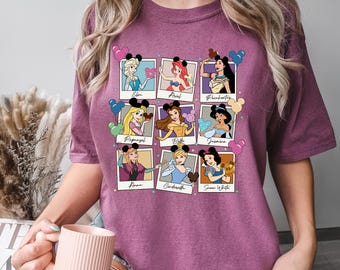 Disney Princesses, Disney Princesses Shirt, Princesses Shirt, Cinderella Belle Ariel Anna Elsa Moana Merida Tiana Snow White Shirts, 172296