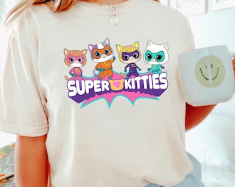 Disney Super Kitties Shirt, Comfort Colors, Buddy Bitsy Ginny Sparks Kitties Cat Shirt,Disneyland Girls Trip Shirt, Disney Kids Shirt,173565