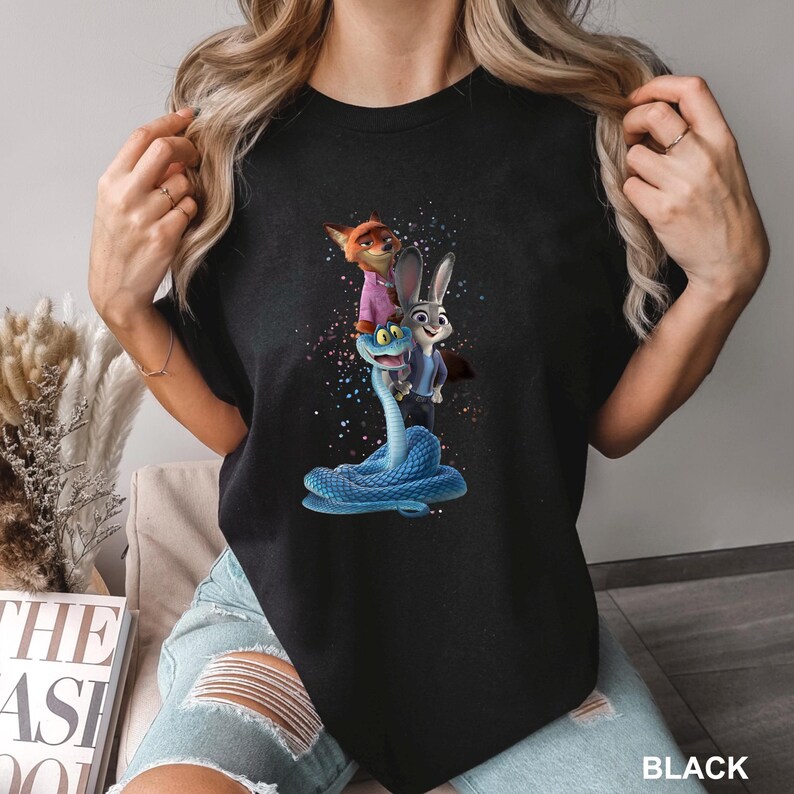 Zootopia 2 Disney Shirt, Comfort Colors, Walt Disney World Shirt, Judy Hopps Nick Wilde Gary De'Snake Shirt, Disneyland Zootopia Tee, 174667 bild 4
