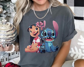 Lilo and Stitch Shirt, Comfort Colors, Disney Stitch Shirt, Disneyland Shirt, Lilo Shirt, Stitch Shirt, Disney Family Vacation Shirt, 173350