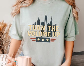 Zohran Mamdani Shirt, Comfort Colors, Turn the Volume Up Shirt, Zohran NYC 2026 Mayor Shirt, Progressive Liberal Tee, Democracy Shirt,174260