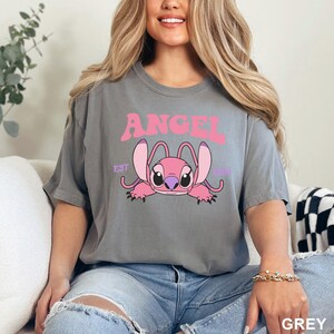 CuCute Angel Shirt, Comfort Colors, Disney Angel Est 2004 Shirt, Floral Stich Angel Shirt, Disneyland Trip Shirts, Girly Disney Shirt,173917 Bild 10