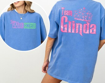 Team Glinda Team Elphaba Shirt, Comfort Colors, Faux Glitter Wicked Shirt, Wicked Friends Matching Shirt, Shiz University Shirt, 174451