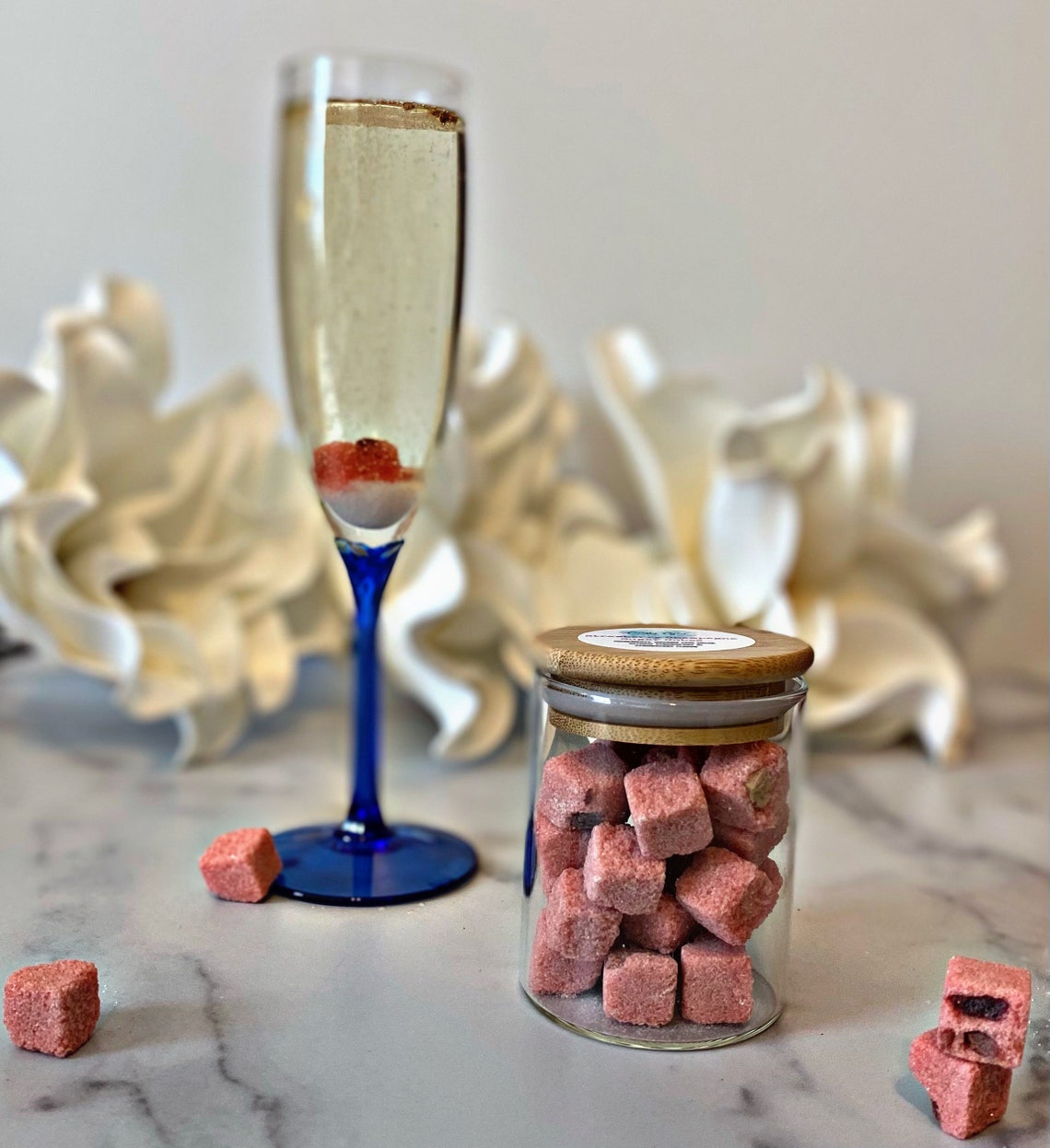 Strawberry Champagne Sugar Cubes Etsy