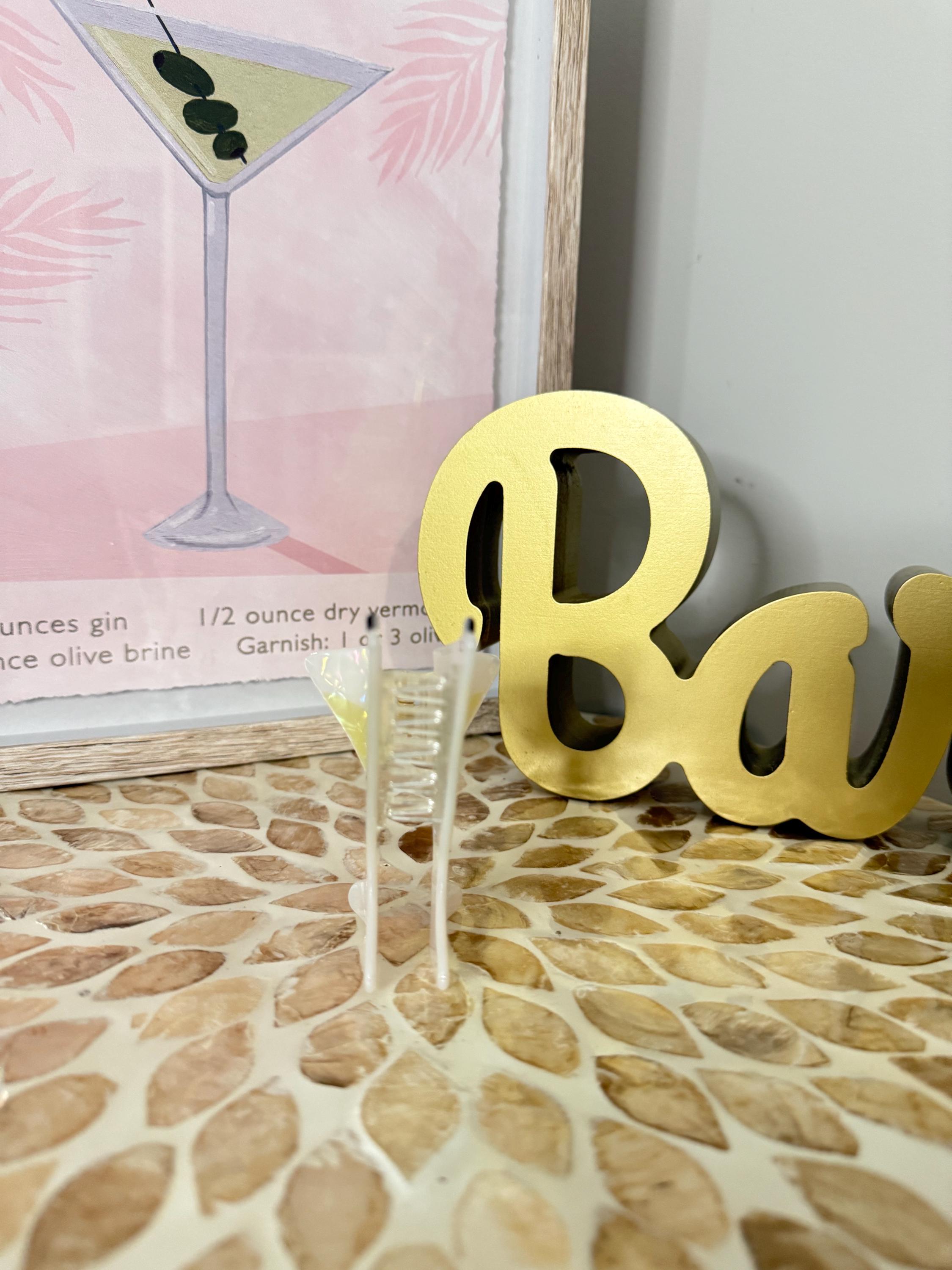 Martini & Olive Hair Claw | Cocktail-inspired Hair Clip 
