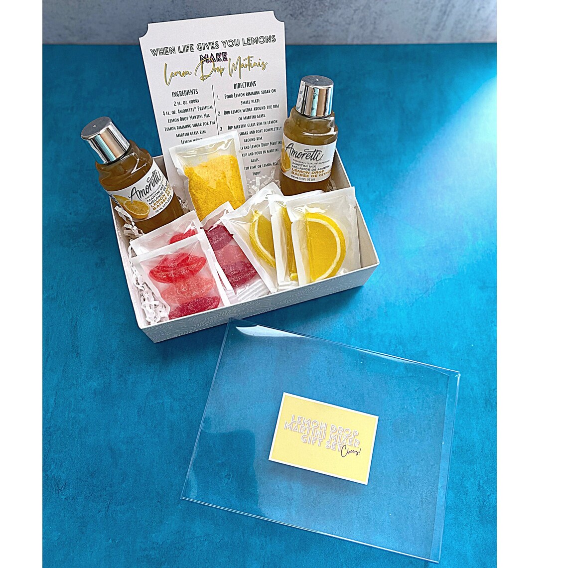 Lemon Drop Cocktail Mixer Kit & Candy Gift Set Etsy