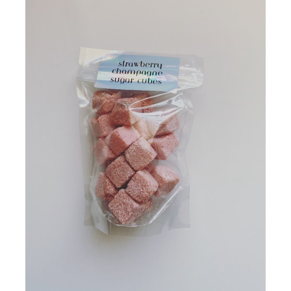 Strawberry Champagne Sugar Cubes