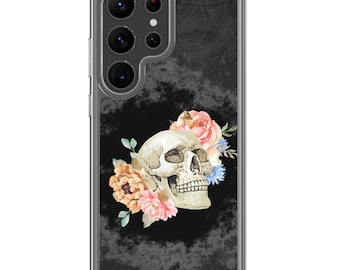 Gothic Skull Phone Case - Clear Case for Samsung®