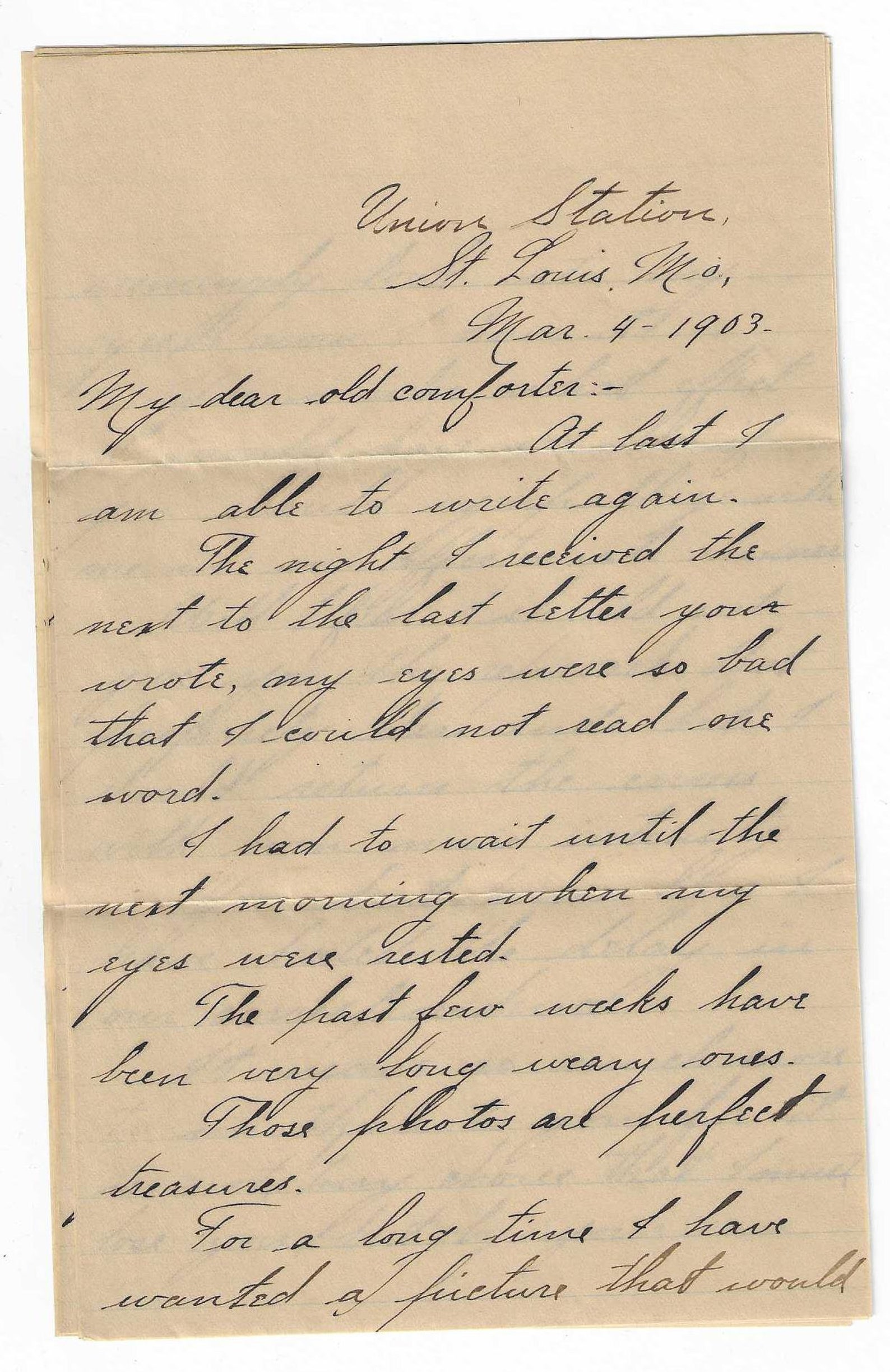 Lettre manuscrite originale de 6 pages datée du 4 mars 1903 de | Etsy