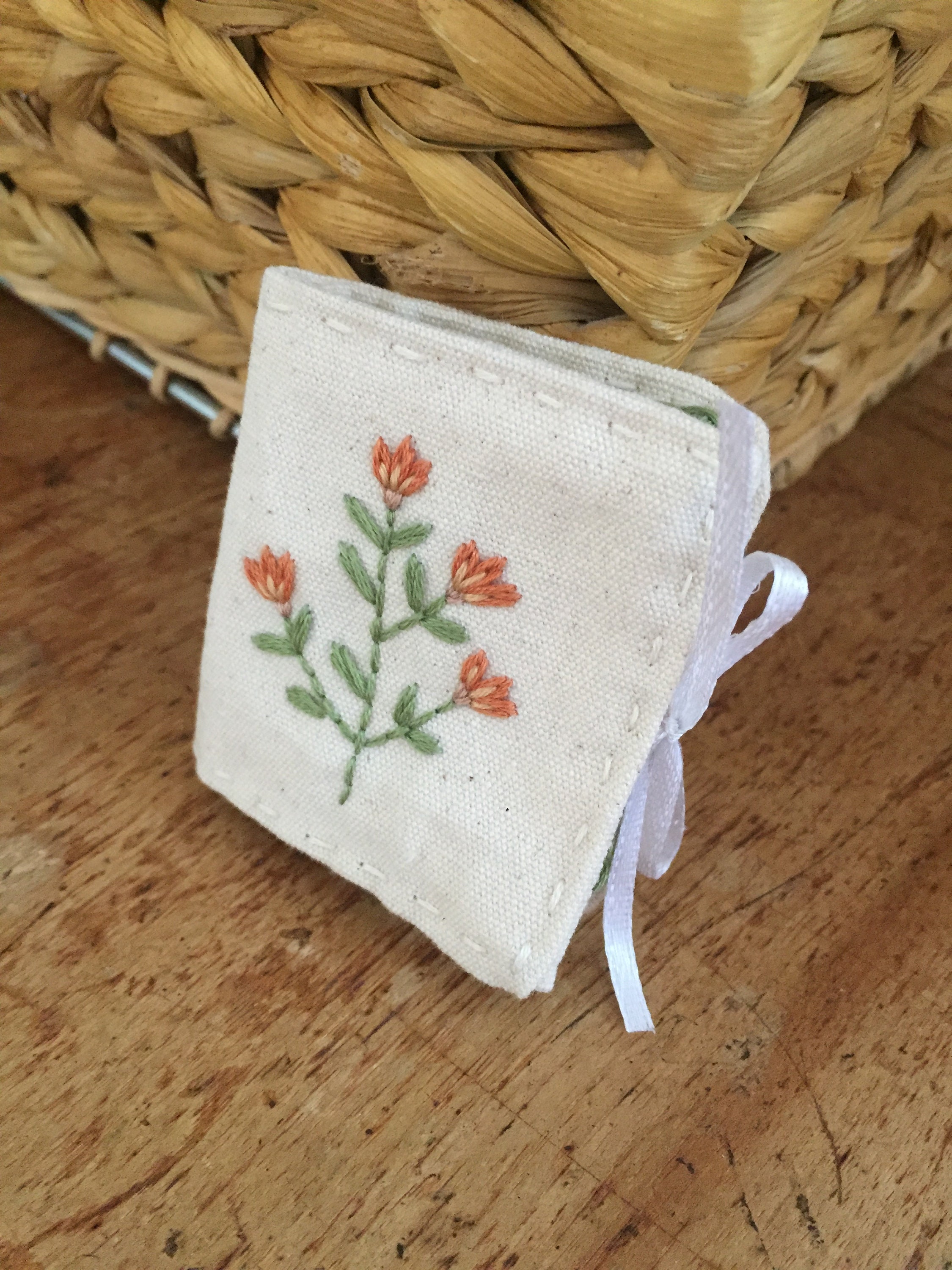 Hand Embroidered Needle Case Etsy