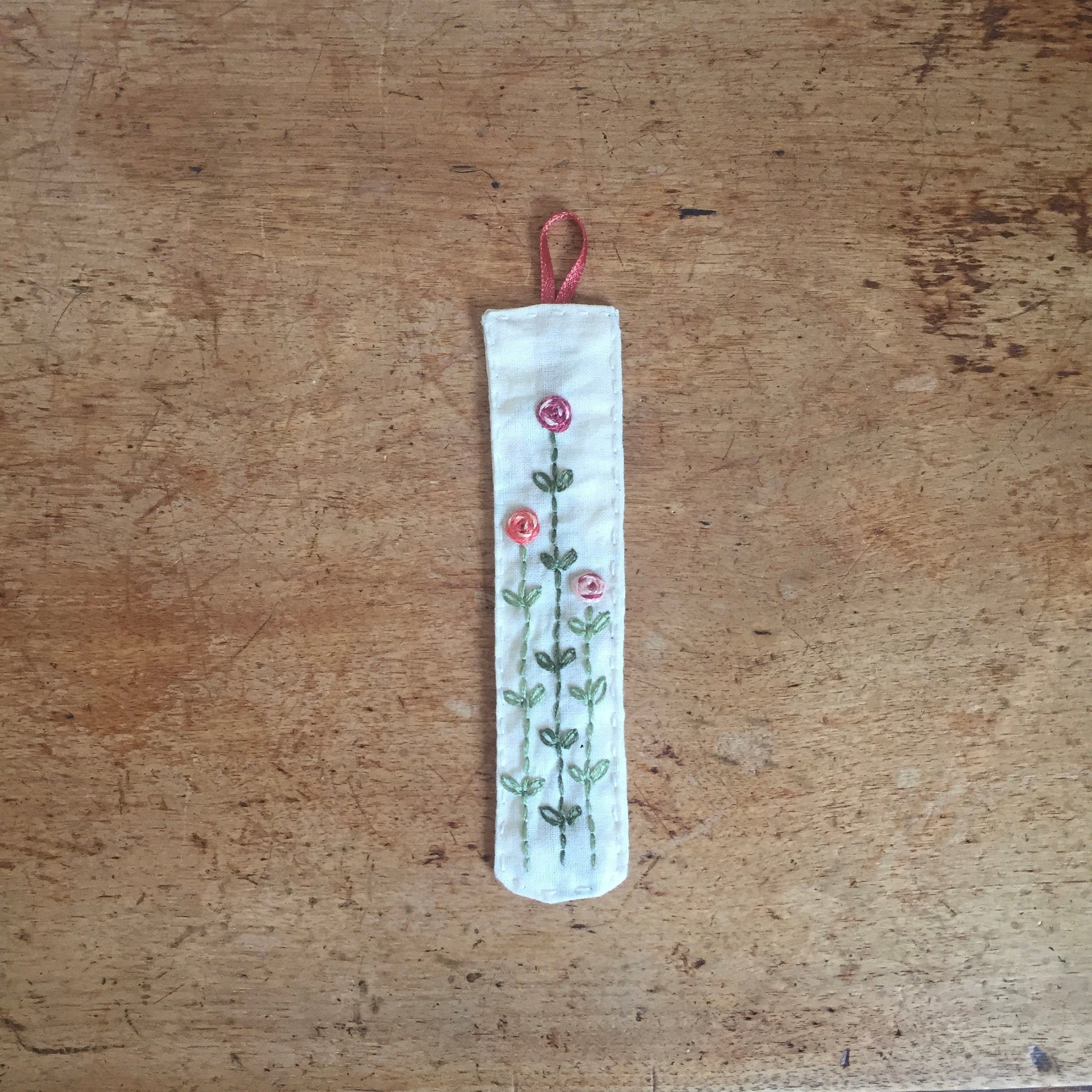 Hand embroidered bookmark Etsy