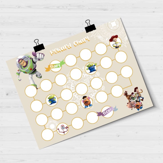 Toystory Digital Printable Reward Chart 30 Days Potty &amp; - Etsy Australia