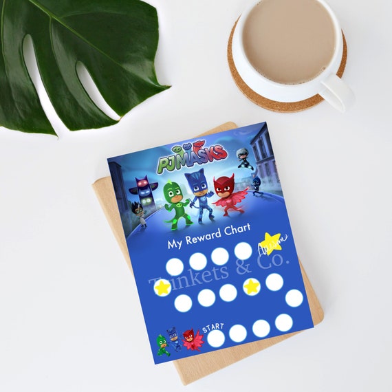 Digital Reward Chart PJ Masks | Etsy
