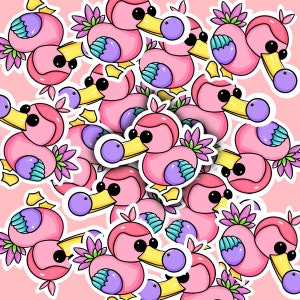 Roblox Duck Sticker, Adopt Me Duck Sticker | Handmade & Die Cut | Game Character Stickers | Vinyl | Gloss Stickers | UV Waterproof