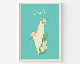 Palestina Impressão | Falasteen Pôster | Decoração Palestina
