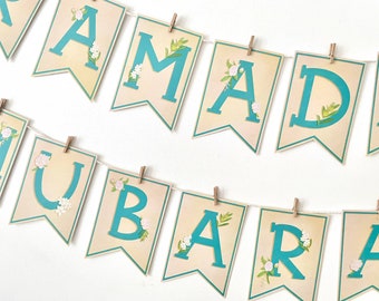 Ramadan and Eid Mubarak Banner Bundle  |  Teal and Floral Theme