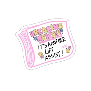 Pegatina divertida de asistente de elevación: pegatinas para bomberos, técnicos de emergencias médicas y paramédicos: pegatinas de última hora, regalo de paramédico, regalo de bombero, pegatina de EMT