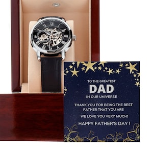 To Dad Gift, Gift for Dad from Daughter, Watch for Dad, Fathers Day Gift For Dad, Luxury Automatic Watch With Card