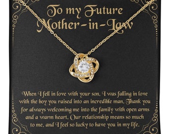 To Future Mother-in-law Gift for Mother-in-law, Mother's Day Gift for Future MIL, Gift for Boyfriend's Mom - Love Knot Necklace