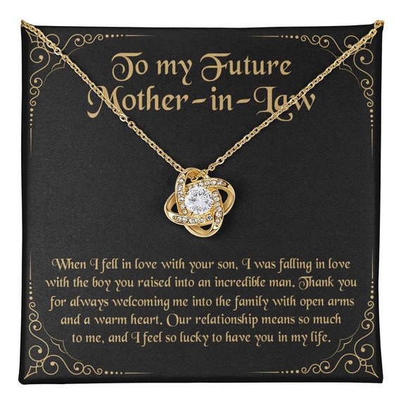 To Future Mother in law Gift for Mother in law Mother s Day Gift for Future MIL Gift for Boyfriend s Mom Love Knot Necklace Etsy Canada
